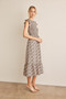 In February Floral Smocked Ruffled Midi Dress
