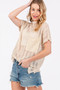 Ces Femme See Through Crochet Mock Neck Cover Up