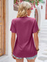 Double Take Ruched V-Neck Short Sleeve T-Shirt