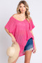 GeeGee Short Sleeve Side Slit Knit Cover Up Dress