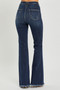 RISEN High Waist Raw Hem Flare Jeans