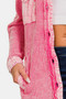 Zenana Waffle-Knit Button Up Dropped Shoulder Jacket