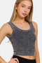 Zenana Washed Scoop Neck Wide Strap Tank