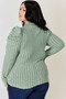 Basic Bae Full Size Ribbed Mock Neck Puff Sleeve T-Shirt