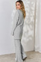 Basic Bae Full Size Ribbed High-Low Top and Wide Leg Pants Set