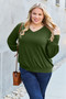 Basic Bae Full Size V-Neck Lantern Sleeve Top