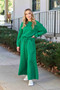 Double Take Full Size Textured Long Sleeve Top and Drawstring Pants Set