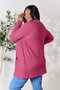 Basic Bae Full Size Ribbed Open Front Cardigan with Pockets