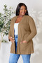 Basic Bae Full Size Ribbed Open Front Cardigan with Pockets