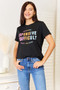 Simply Love Slogan Graphic Cuffed Sleeve T-Shirt
