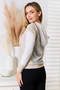 Double Take Color Block Exposed Seam Drawstring Hoodie