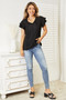 Mandy Eyelet Tie-Neck Flutter Sleeve Blouse