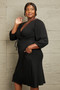 Culture Code Full Size Surplice Flare Ruching Dress