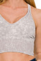 Zenana Washed Crisscross Strap Back Seamless Tank Top