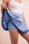 VERY J Two Tone Pleated Activewear Mini Skirt with Shorts