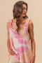 BiBi Tie Dye Printed Textured Woven with Ruffled