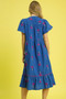 Umgee Embroidered Tiered Midi Dress