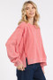 Mittoshop Side Slit Exposed Seam Round Neck Sweatshirt