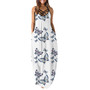 Casual Fashion Summer Loose Sleeveless Sling Maxi Print Dress