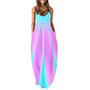 Casual Fashion Summer Loose Sleeveless Sling Maxi Print Dress