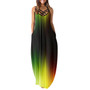 Casual Fashion Summer Loose Sleeveless Sling Maxi Print Dress