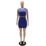 Women Crop Tank Top and Bodycon Skirt Two-Piece Set