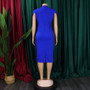 Ladies Africa Summer Elegant Short Sleeve Bodycon Dress