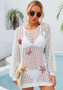 Summer beach smock with cut-out star Holidays shirt Long sleeve sunscreen suit