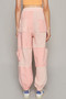 POL Drawstring Pocketed Contrast Jogger Pants