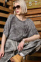 POL Zebra Print Round Neck Half Sleeve T-Shirt