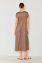 Marina West Swim Pleated Cap Sleeve A-Line Dress