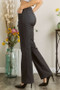 Mittoshop Full Size Solid Color Pants with Pocket Plus Size