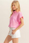 HYFVE Lightweight Eyelet Button Down Short Sleeve Shirt