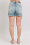 Judy Blue Full Size High Rise Washed Fly Stitch Detail and Destroy Denim Shorts Plus Size
