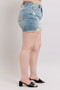 Judy Blue Full Size High Rise Washed Fly Stitch Detail and Destroy Denim Shorts Plus Size