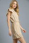 Umgee Luxeknit Ruffle Sleeve Drawstring Mini Dress