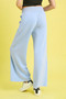 Umgee Drawstring Wide Leg Pants with Scallop Trim Detail