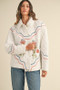 MABLE Floral Multi Color Embroidered Quilted Jacket