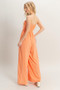 HYFVE Strapless Tie Front Smocked Jumpsuit