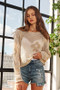 ADORA Plus Size Lightweight Floral Knit Top