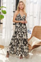 ADORA Crisscross Two-Tone V-Neck Maxi Dress