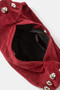 Fame Metallic Sphere Studded Soft Hobo Shoulder Bag