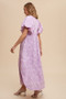 Annie Wear Floral Smock Detail Puff Sleeve Dress