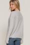 Long Slv Mock Neck Raised Seam Sweater​