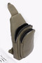 Faux Leather Sling Bag W/Multi Color Strap