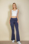 High Waist Side Pocket Flare Leggings