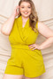 Collared Neck Plus Size Romper​​