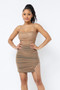 Spaghetti Strap Mesh Mini Dress​