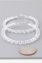 Teardrop Bejeweled Hoop Earrings