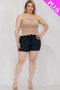 Plus Size Tiered Shirred Body Crop Top​​